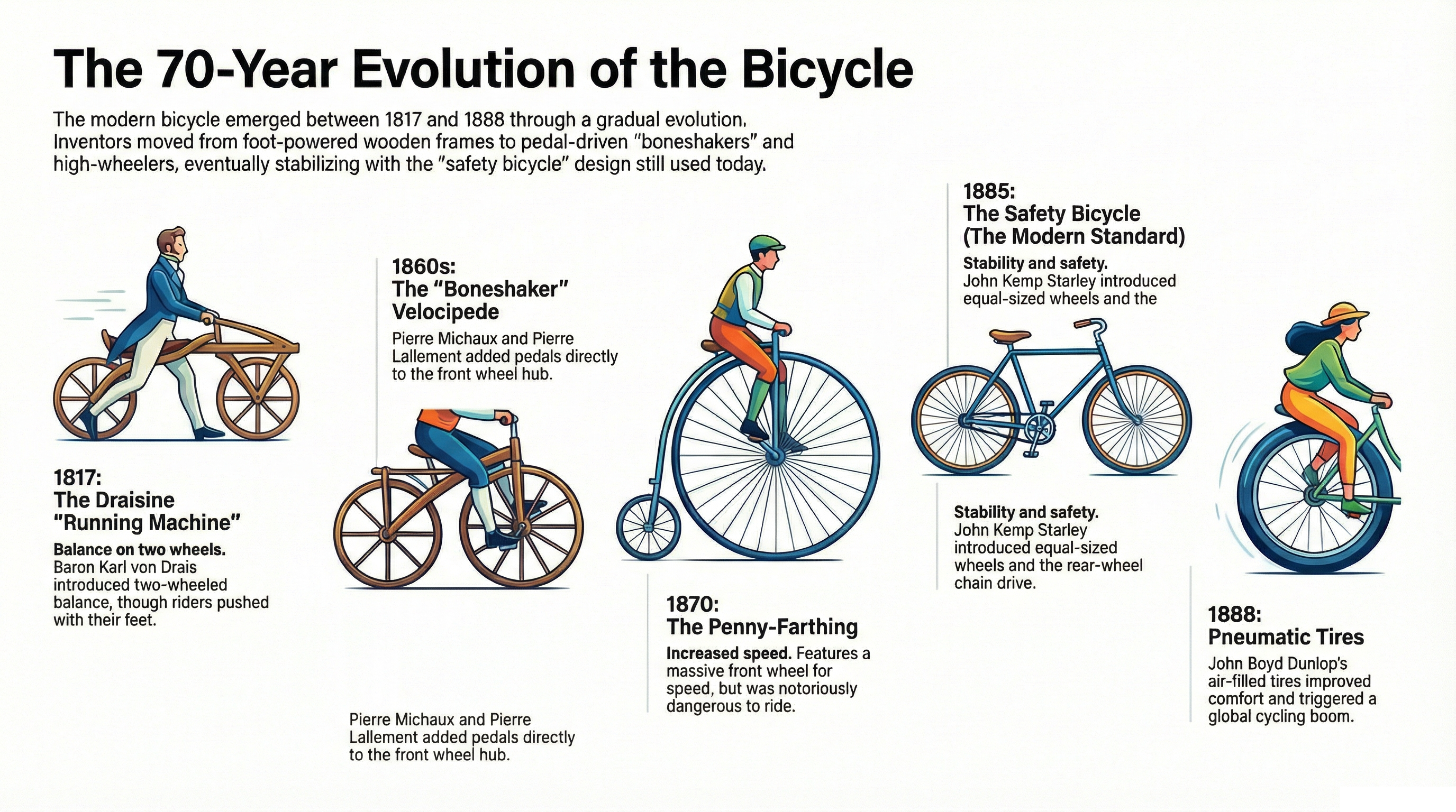 Who and When Was the Bicycle Invented? (Complete History)